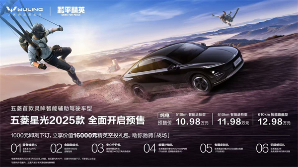 10.98萬(wàn)元起！五菱星光2025款開(kāi)啟預(yù)售，攜手《和平精英》打造年輕人的智能實(shí)戰(zhàn)利器！